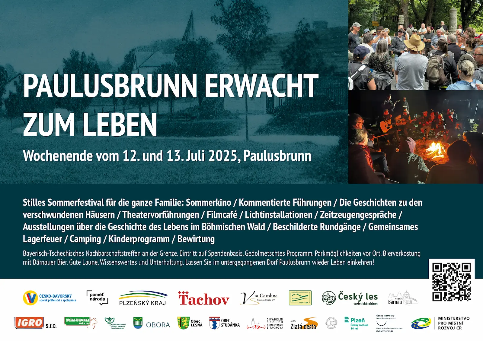 Paulusbrunn erwacht zum Leben - 12.-13. Juli 2025 Offizielles Plakat Paulusbrunn erwacht zum Leben Festival 2025